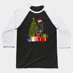 Cane Corso Christmas Tree Santa Hat Funny Xmas Gift Dog Baseball T-Shirt